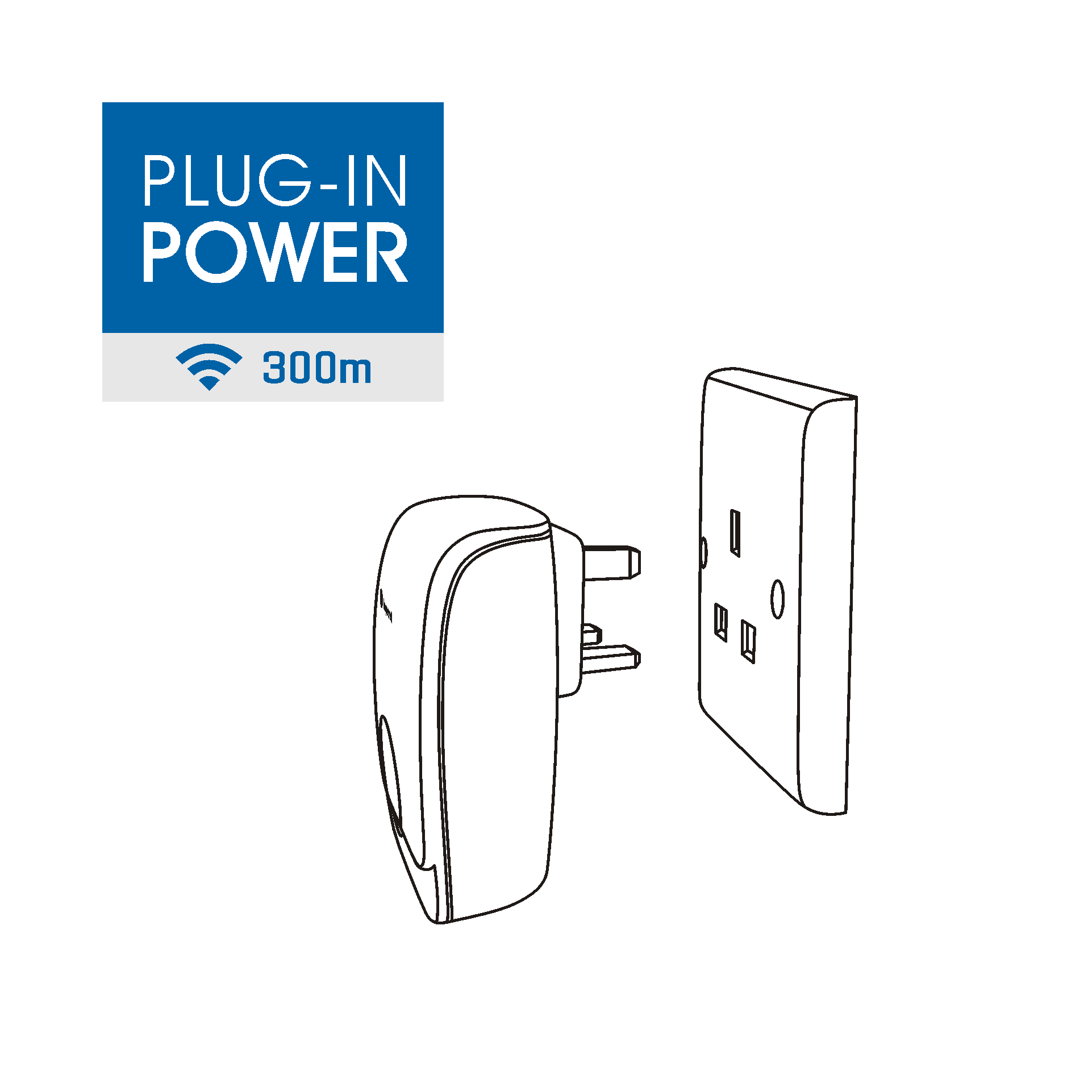 300m ULTRA Plug-In Wireless Doorbell &nbsp | &nbsp Triplet Pack