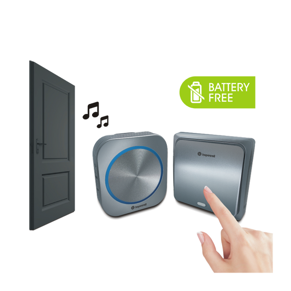 200m EXTRA Plug-In Battery-Free Wireless Doorbell   |   Twin Pack
