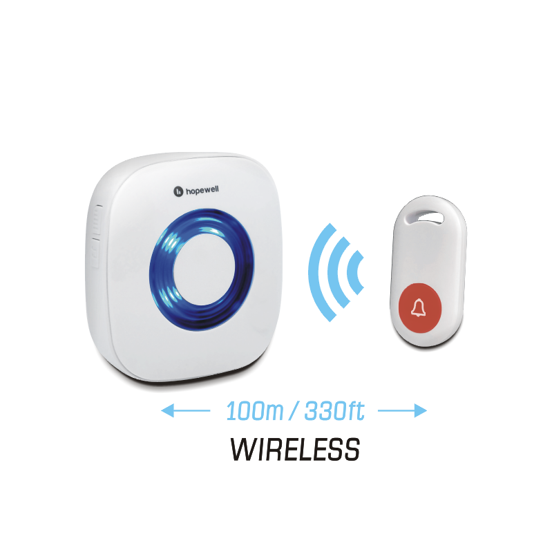 100m SUPER Battery Operated Wireless Call Bell + Doorbell